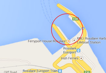 Rosslare Port Map