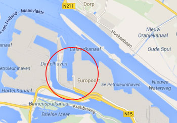 Rotterdam Port Map